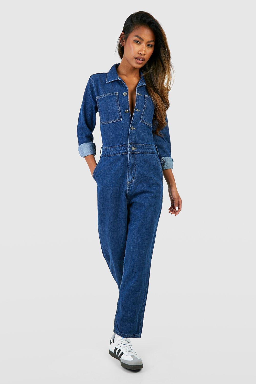 Ladies denim sales boiler suit